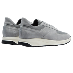 CQP Steel Grey Suede Leather Stride Sneakers Back