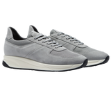 CQP Steel Grey Suede Leather Stride Sneakers Feature