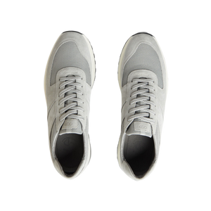 CQP Steel Grey Suede Leather Stride Sneakers Top