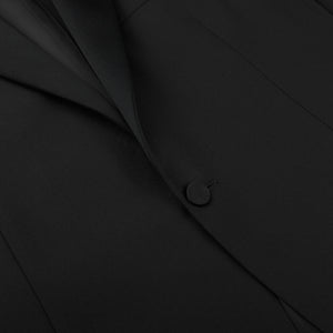 Canali Black Wool Peak Lapel Tuxedo Suit Closed