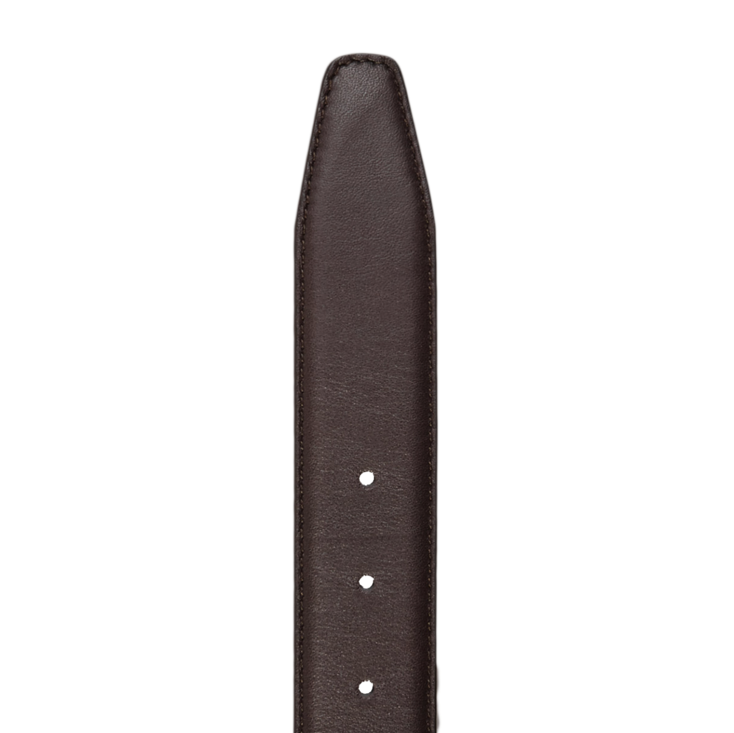 A soft and durable Brown Matt Calf Leather 35mm belt by Canali on a black background.