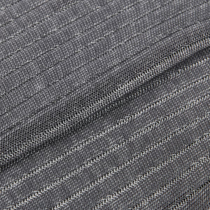 Canali Charcoal Grey Ribbed Cotton Vanisee Socks Fabric