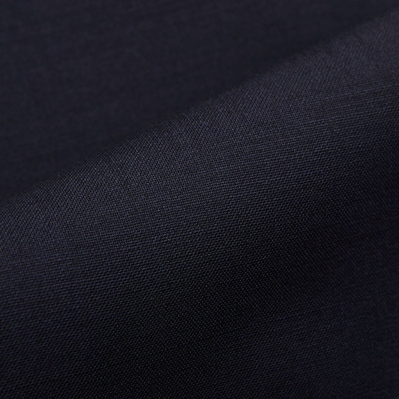 Canali Dark Matte Blue Wool Stretch Trousers Fabric