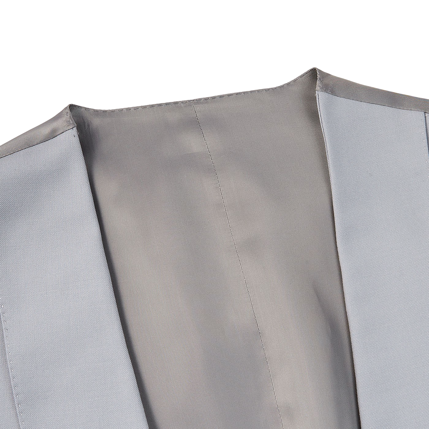 Canali Dove Grey Wool DB Waistcoat Collar
