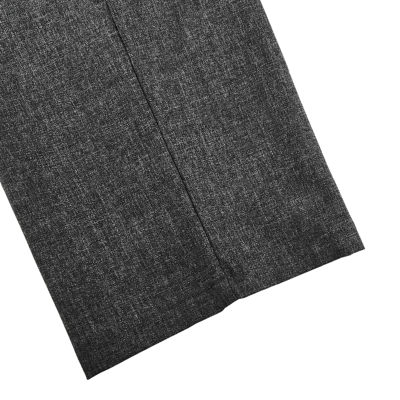 Canali Grey Melange Washable Wool Trousers Cuff