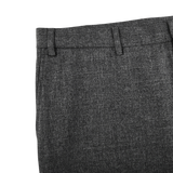 Canali Grey Melange Washable Wool Trousers Edge