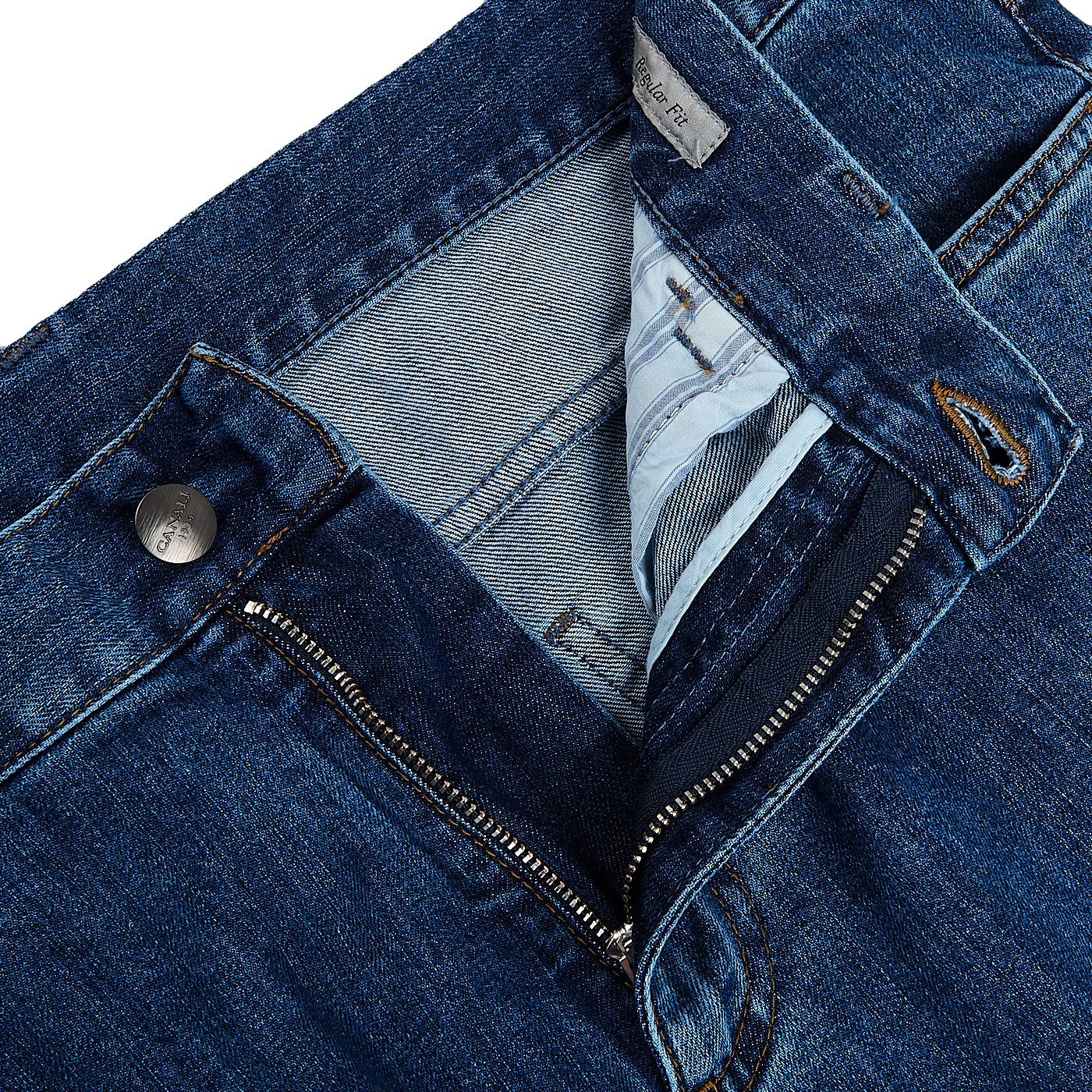 Spykar Dark Blue Cotton Slim Fit Tapered Length Jeans For Men (Kano) -  kn02bb03dkblue