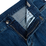 Canali Light Blue Cotton Stretch Jeans Zipper