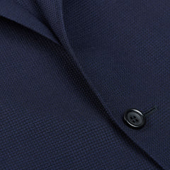 Canali Navy Blue Wool Kei Unlined Blazer Closed