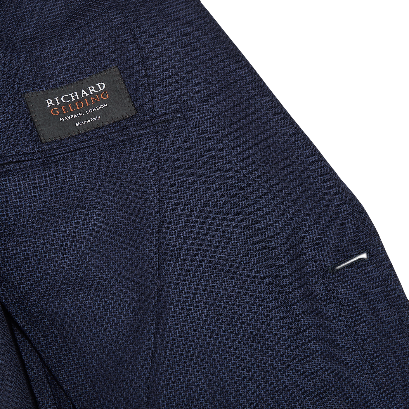 Canali Navy Blue Wool Kei Unlined Blazer Inside