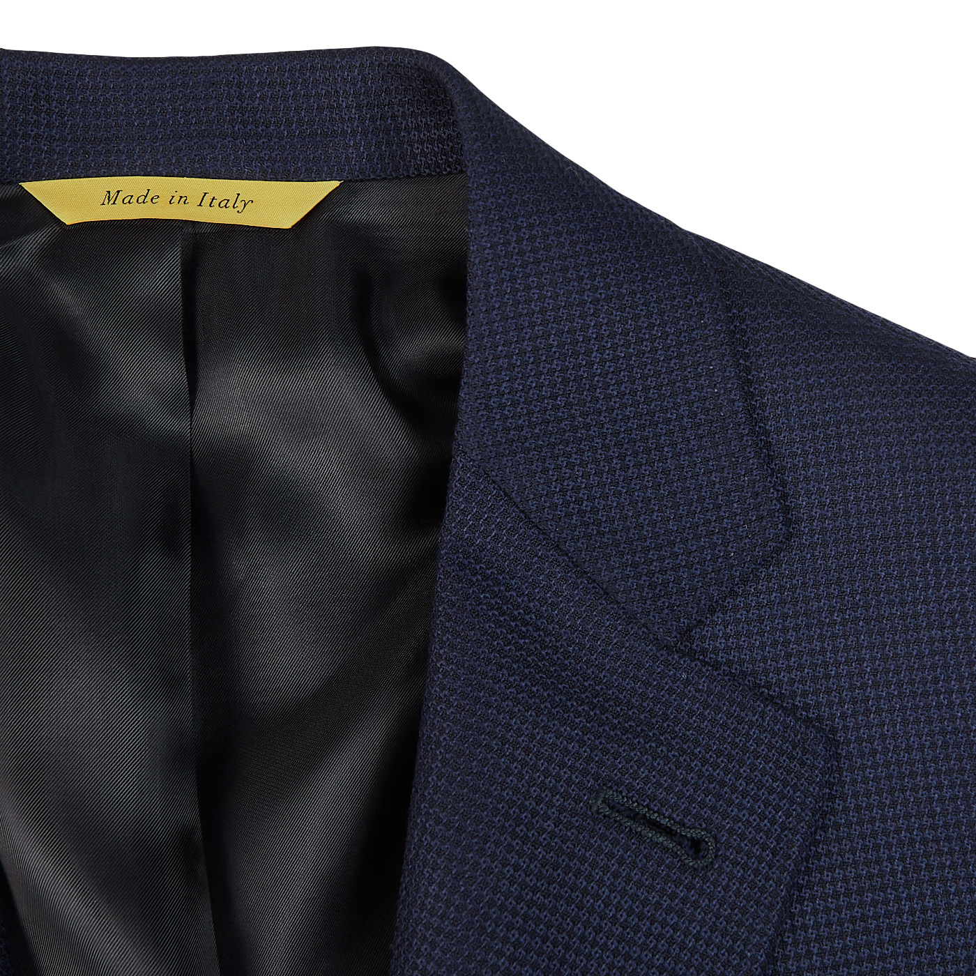 Canali Navy Blue Wool Kei Unlined Blazer Lapel