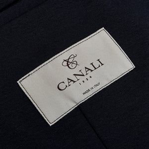 Canali Navy Cotton Jersey Unconstructed Blazer Tag