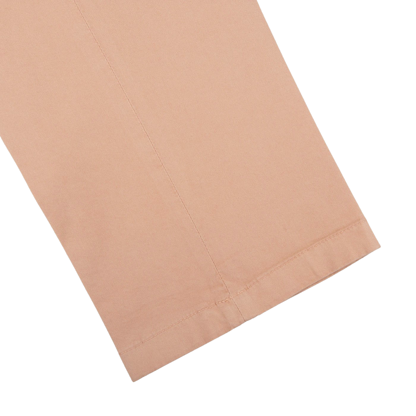 Canali Pink Beige Cotton Stretch Flat Front Chinos Cuff