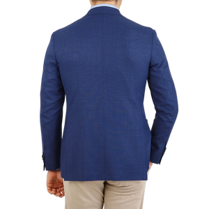 Canali Royal Blue Wool Impeccabile KEI Blazer Back
