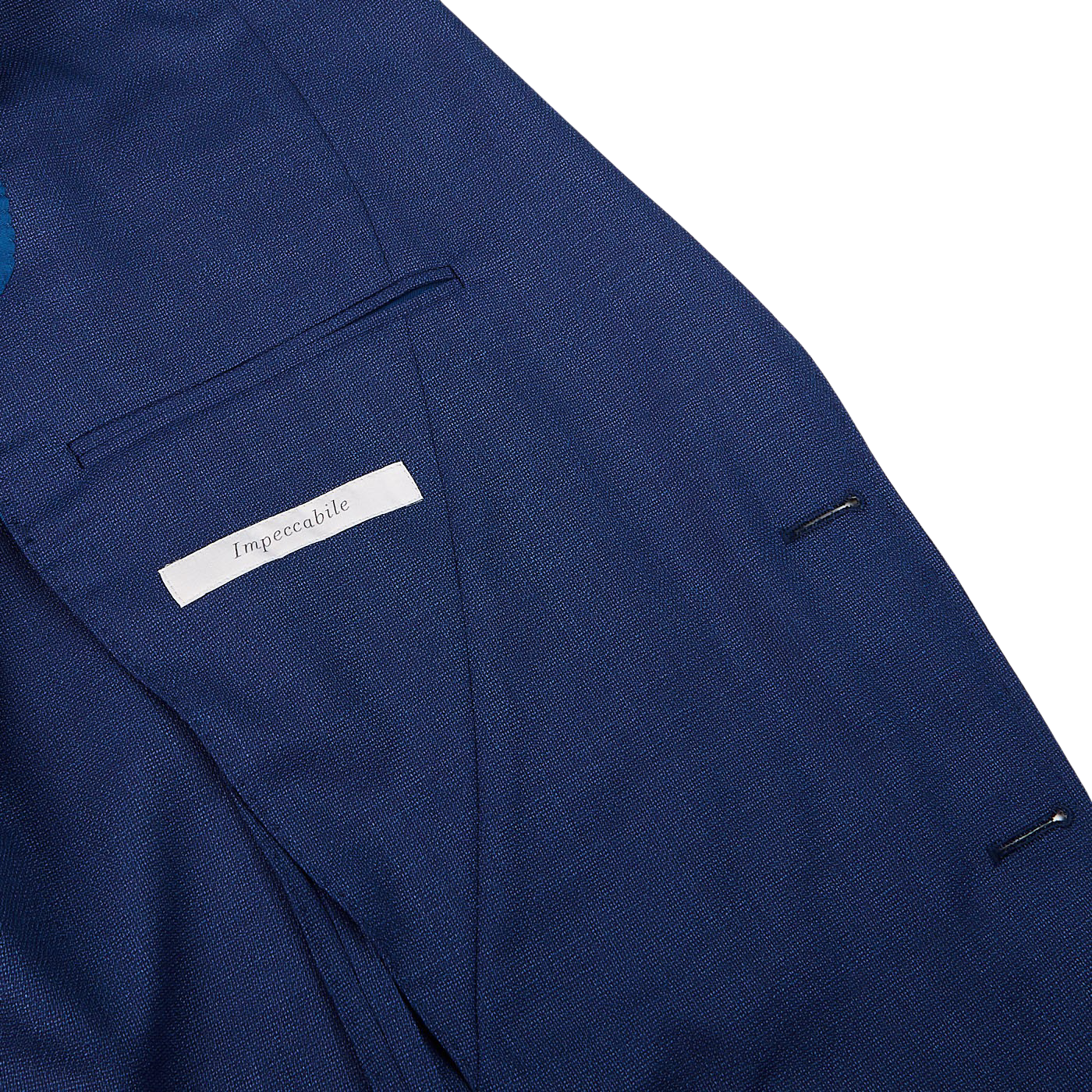 Canali Royal Blue Wool Impeccabile KEI Blazer Inside