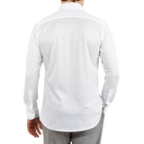 Canali White Cotton Jersey Casual Shirt Back