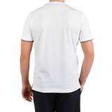 Canali White Long Staple Cotton T-Shirt Back