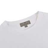 Canali White Long Staple Cotton T-Shirt Collar