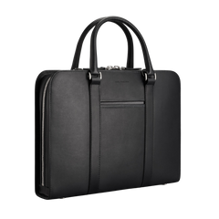 Carl Friedrik Black Vachetta Leather Pailissy Briefcase Angle