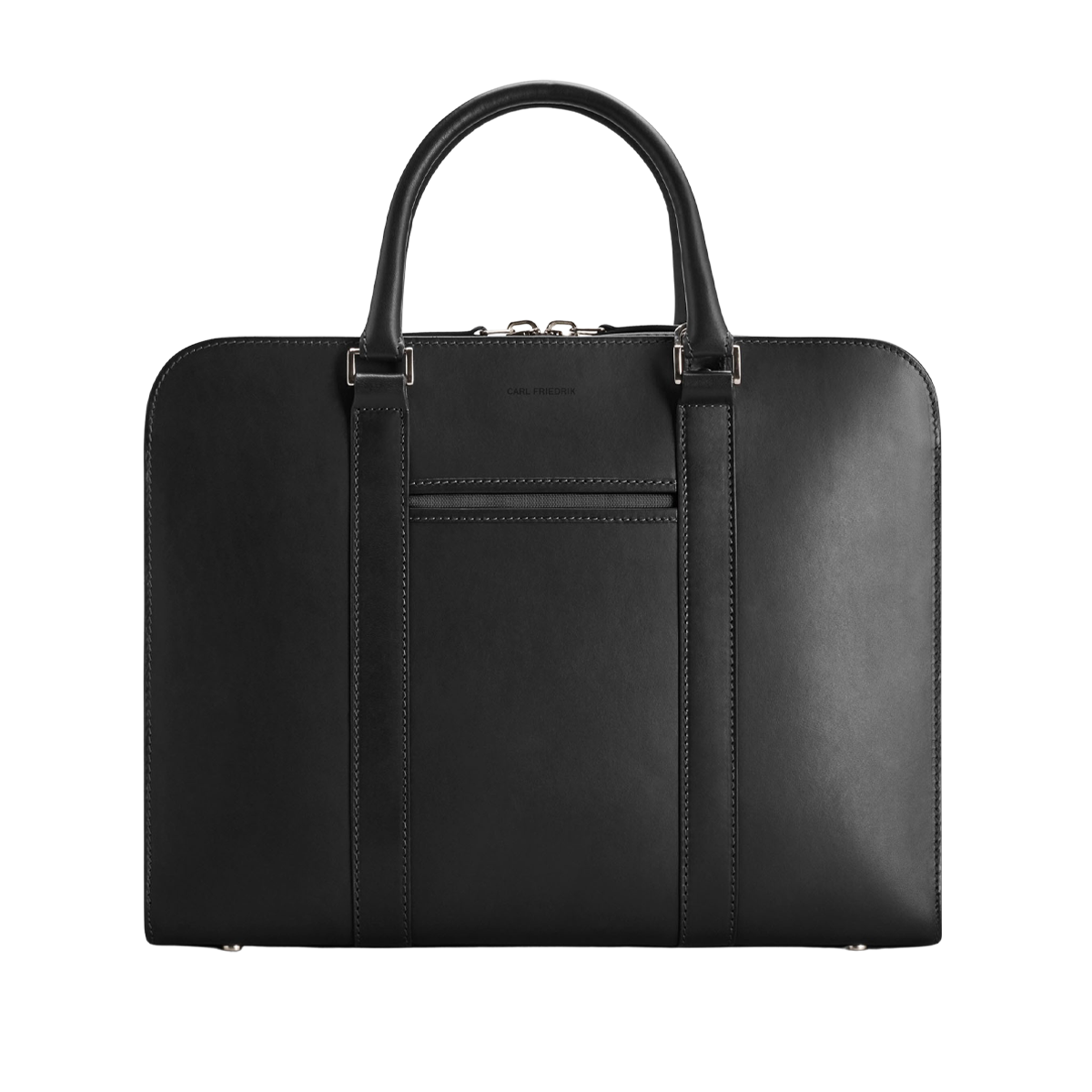 Carl Friedrik Black Vachetta Leather Pailissy Briefcase Back