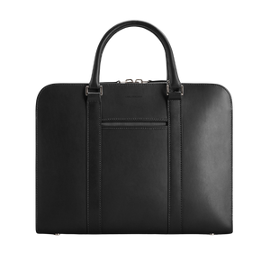 Carl Friedrik Black Vachetta Leather Pailissy Briefcase Back