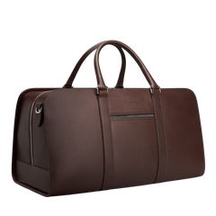 Carl Friedrik Chocolate Vachetta Leather Pailissy Weekend Bag Angle