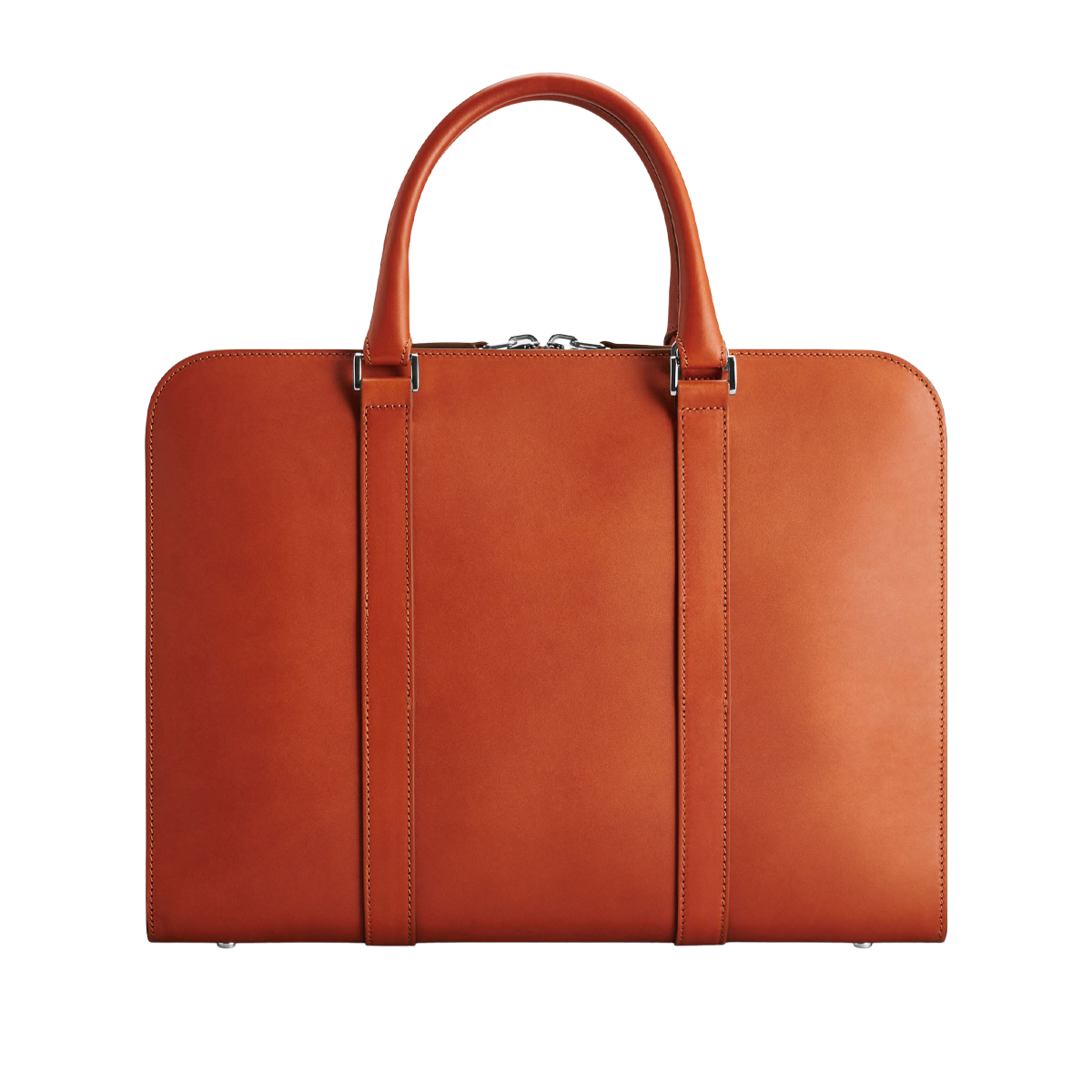 Carl Friedrik Cognac Vachetta Leather Pailissy Briefcase Back