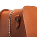 Carl Friedrik Cognac Vachetta Leather Pailissy Weekend Bag Detail