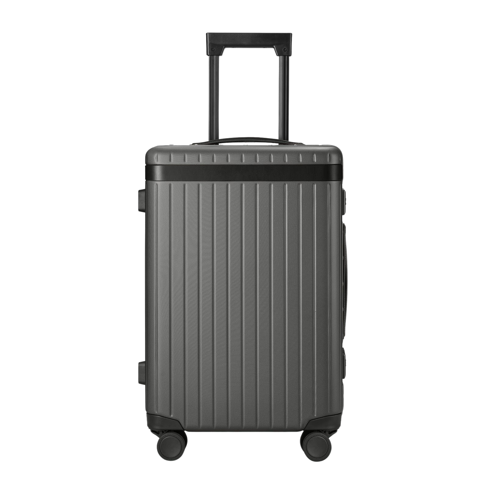 Carl Friedrik Polycarbonate Black Leather Carry-on Pro Front