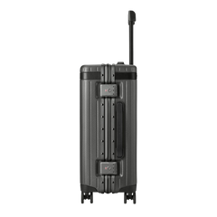 Carl Friedrik Polycarbonate Black Leather Carry-on Pro Side