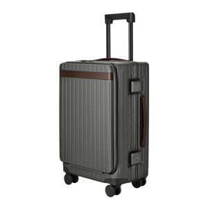 Carl Friedrik Polycarbonate Chocolate Leather Carry-on Pro Feature1