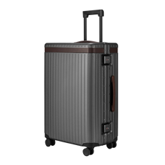 Carl Friedrik Polycarbonate Chocolate Leather Check-in Luggage Feature1