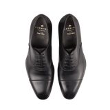Black Calf Rain Captoe Oxford Shoes