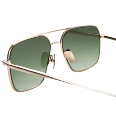 Chimi Eyewear Steel Aviator Green Lenses Sunglasses 56mm Detail