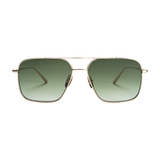 Chimi Eyewear Steel Aviator Green Lenses Sunglasses 56mm Front