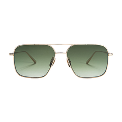 Chimi Eyewear Steel Aviator Green Lenses Sunglasses 56mm Front