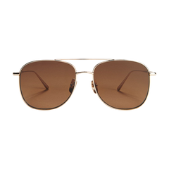 Chimi Eyewear Steel Pilot Brown Lenses Sunglasses 55mm Front