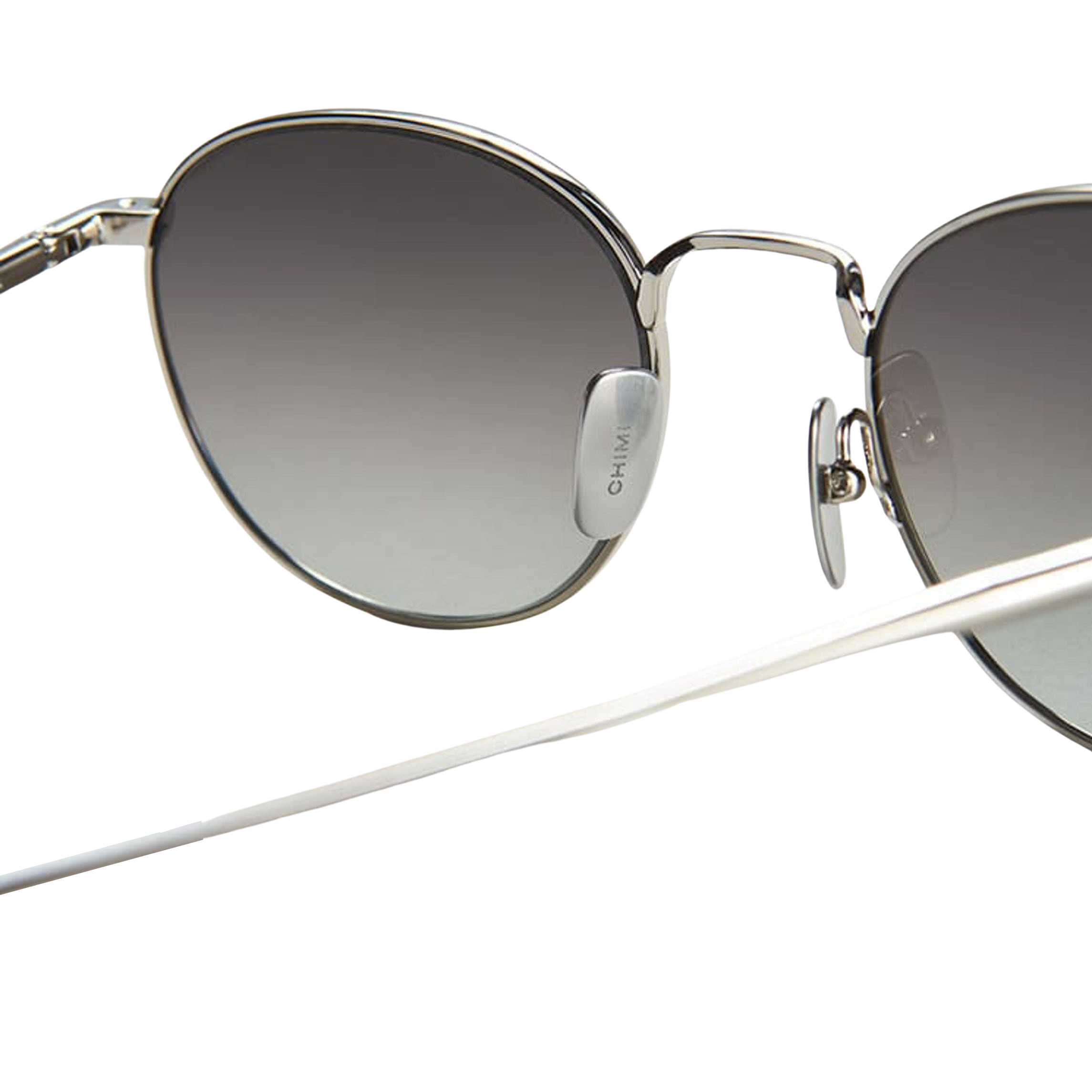 Chimi Eyewear Steel Round Grey Lenses Sunglasses 50mm Inside