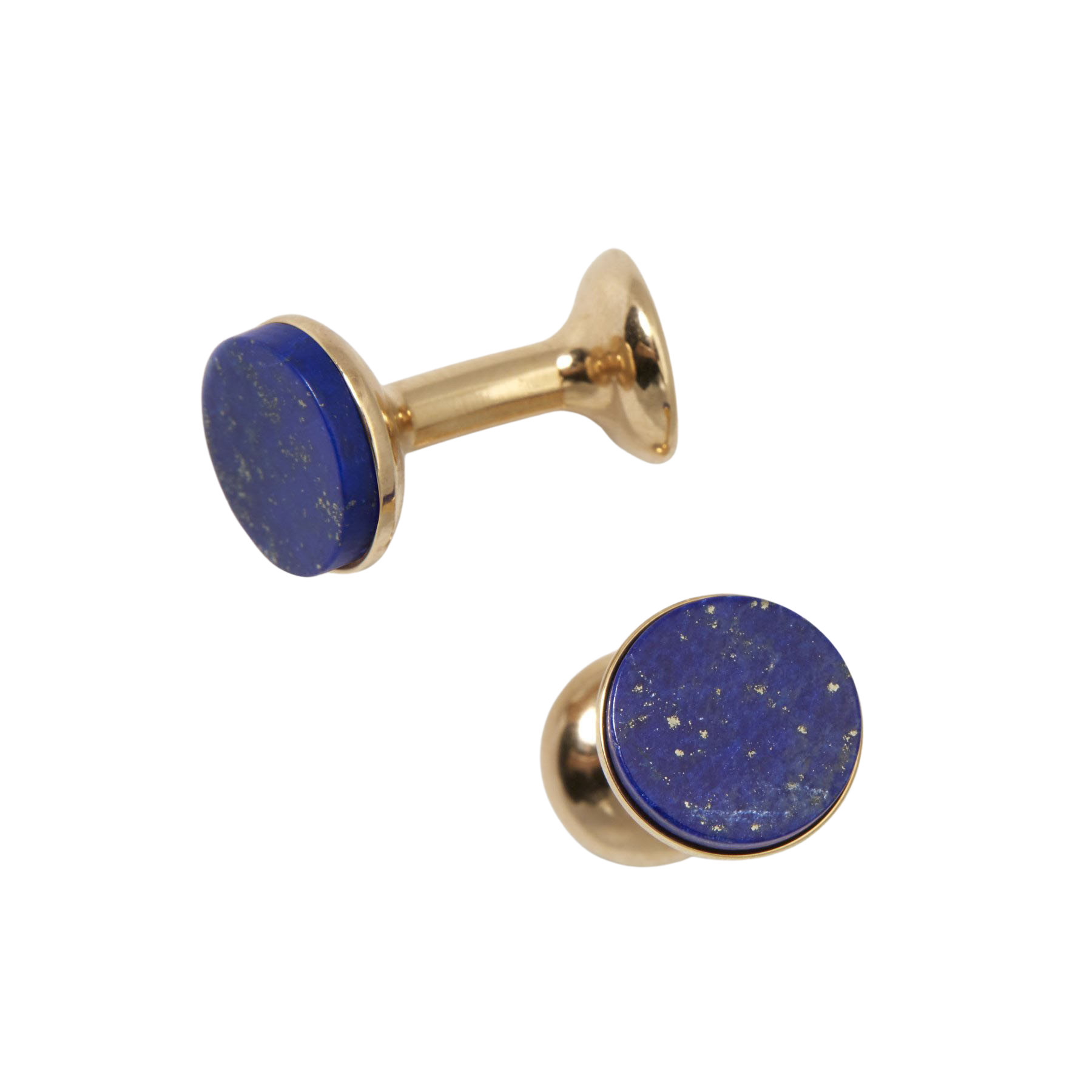 Codis Maya Gold Plated Lapis Lazuli Bow Cufflinks