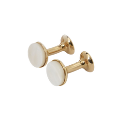 Codis Maya Gold Plated Mother of Pearl Bow Cufflinks