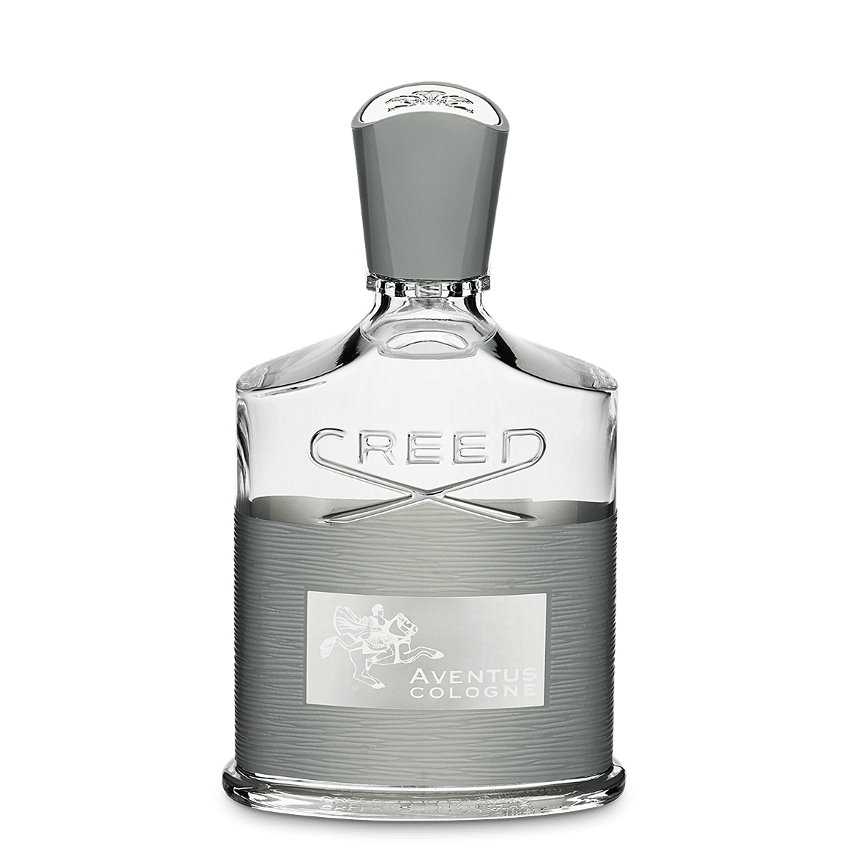 Aventus Cologne Eau de Parfum 100ml bottle on a white background, by Creed.