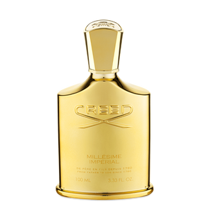 A Millesime Imperial 100ml bottle of Creed signature perfume on a white background.