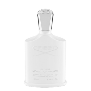 A bottle of Creed Silver Mountain Water 100ml on a white background.