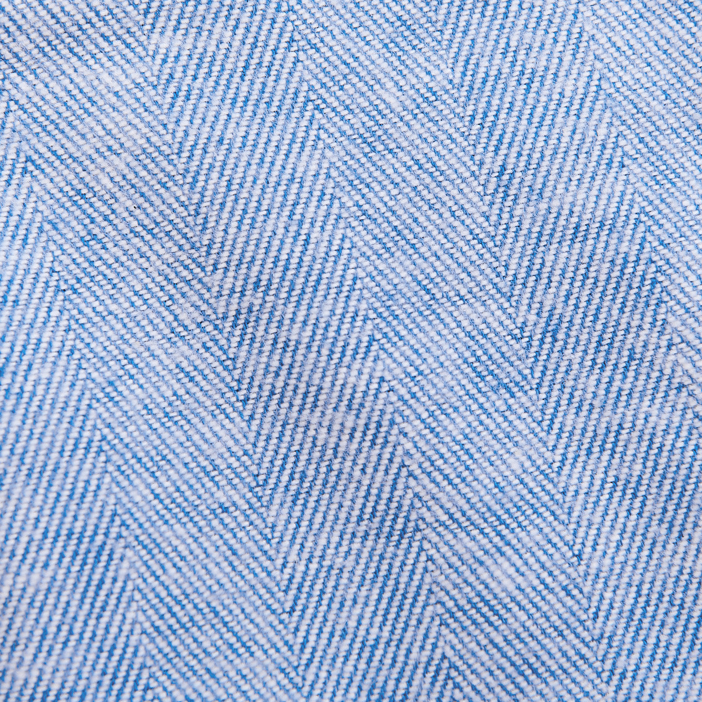 Derek Blue Herringbone Cotton Classic Fit Pyjamas Fabric