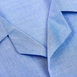 Derek Rose Batiste Blue Amalfi Cotton Short Pyjamas Brim
