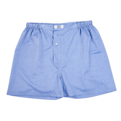 Derek Rose Batiste Blue Amalfi Cotton Short Pyjamas Shorts