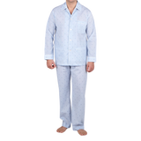 Derek Rose Blue Bee Motif Cotton Classic Fit Pyjamas Full