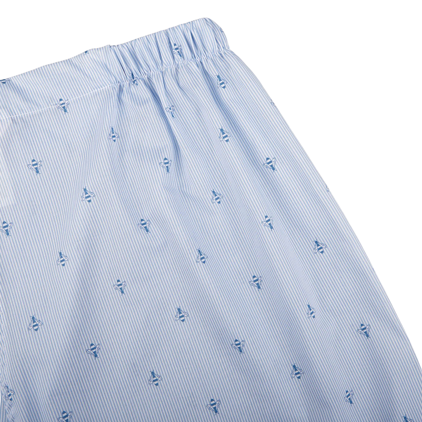 Derek Rose Blue Bee Motif Cotton Classic Fit Pyjamas Pocket