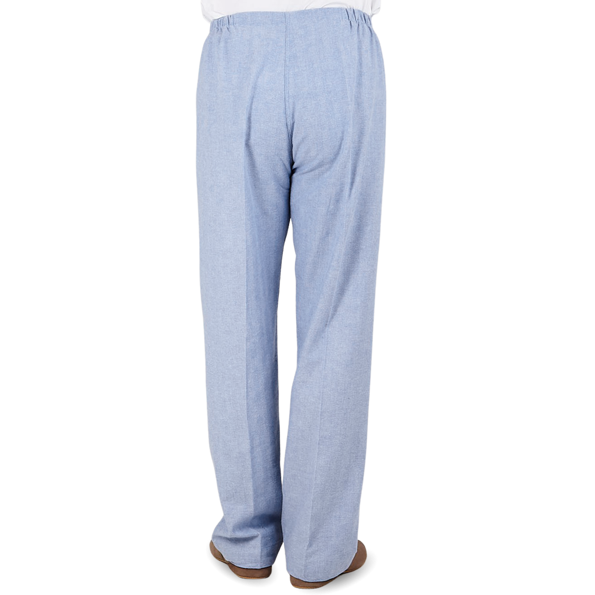Derek Rose Blue Herringbone Cotton Classic Fit Pyjamas Back1