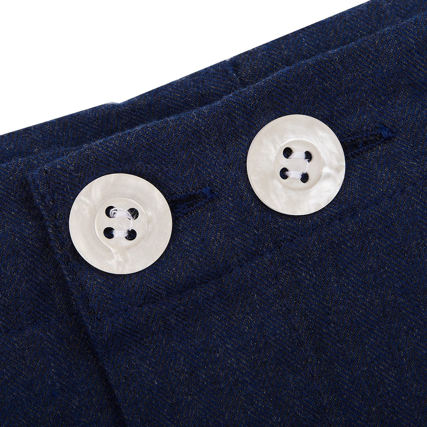 Derek Rose Blue Piped Cotton Classic Fit Pyjamas Button